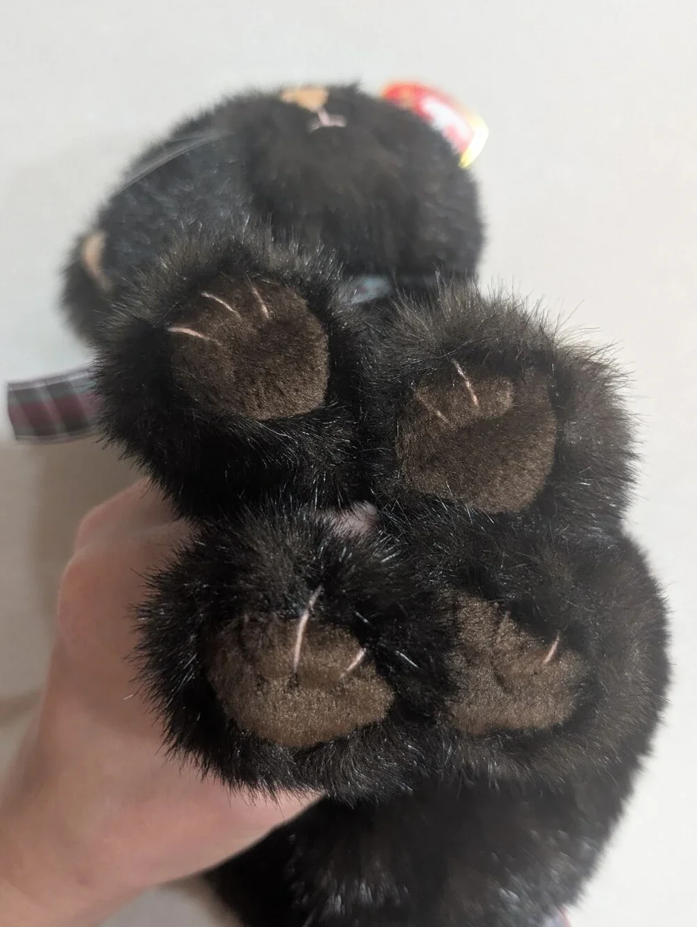 Ty Black Plush Kitten with Tan Accents